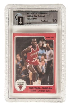 1985-86 Star Basketball Chicago Bulls Team Set Bag with Michael Jordan Rookie on Top – GAI PERFECT 10 